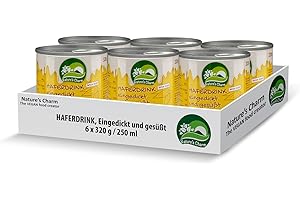 ‎NATURE'S CHARM Nature's Charm eingedickter, gesüßter Haferdrink – Vegane Kondensmilch – Ideal für Kaffee und Desserts – 6 x 320 g