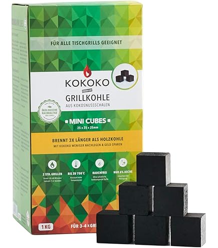 BBQ-Toro Coconut Heat 10 kg, premium kokos grillbriketten voor longjobs, 100% kokosnootschalen, kokosnoothoutskool voor Dutch Oven, kokosnootbriketten, grillkolen, grill, houtskool, cocos