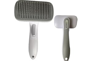 BOUMOUR, Katzenbürste, Kurzhaar, Langhaar, Haustier Bürsten, Selbstreinigende Fellbürste Katze für Langhaar und Kurzhaar Entfernt lose Unterwolle, Matten und verfilzte Haare