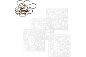 MAFAGE Pannelli divisori da appendere, per divisorio fai da te, per hotel, casa, bar, camera, dimensioni: 40 x 40 cm, confezione da 4 pannelli bianco