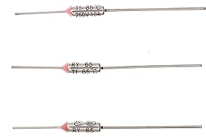 HUABAN 10 Pièces Fusible thermique de la température du métal RY65 65 ℃ 10A 250V