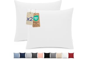 Dreamzie Örngott 80 x 80 cm Mycket 2 Mikrofiber Kuddtäcke Med en Oeko-Tex Certifierad Blixtlås - Nyeupe Kudde Omslag