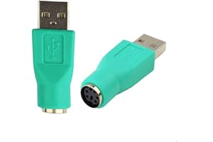 iJiGui USB to PS2 Adapter, Lightweight Practical USB Male to PS2 Female Adapter Cable Converter, For USB Mouse with Keyboard Mouse Connect with Computer, 2Pcs