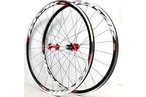 ZECHAO Jaquette à vélo de Route 700C,CV Roues de vélo de Course de Frein Libération Rapide Jantes à Double paroi de 30 mm for 7-8-9-10-11 Vitesse Roues de Cyclisme Wheelset