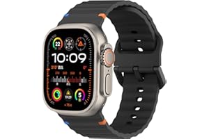 WOWSTRAP Sports Straps for Apple Watch Ultra/3/2 Strap 49mm 46mm 45mm 44mm 42mm 41mm 40mm 38mm iWatch Straps for Men Women,Waterproof Soft Silicone Band for Apple Watch Series 11 10 9 8 7 6 5 4 3 SE 3/2nd