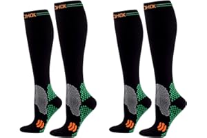 COCOHOK Kompressionsstrümpfe Sport Herren & Damen, Fit für Sport, Fußball, Flug, Laufen, Kompressionssocken für Männer & Frauen für Steigerung der Leistung, Ausdauer, Durchblutung und Erholung