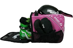 Driver13 ® Bolsa para botas de esquí para niños con compartimento para cascos para botas blandas duras y bolsa para botas