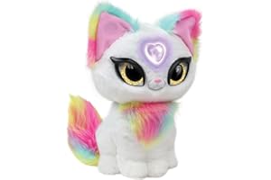 My Fuzzy Friends - Magic Whisper biały księżyc, interaktywna pluszowa zabawka z dźwiękiem, reaguje i szepcze, chłopcy i dziewczęta od 4 lat, słynna (MYG00202)