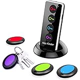 Localizzatore Chiavi Trova Chiavi, Reyke Trasmettitore wireless Key Finder, Remote Finder w/torcia LED per i tasti del telefo