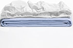 TRAMAS+ Sábana Bajera Ajustable,105x190 cm,100% algodón,Extra Suave - Cama 105, Blanco