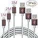 Produktbild 3Pack 3M 2M 1M Lightning Kabel, Artchros iPhone Ladekabel / iPhone 6 Ladekabel / Apple Datenkabel für iPhone 7 / 7 Plus / 6 / 6 Plus / 6s / 6s Plus / 5 / 5c / 5s, iPad Pro Air Air 2 mini2 mini3 4th Gen, iPod Nano 7th Gen - iOS 10 - dunkel lila