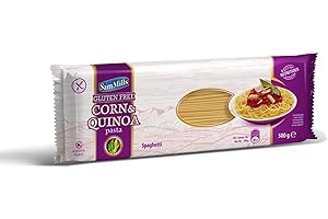 Espaguetis de Maíz y Quinoa - Pasta Sin Gluten - 500 g - Rica en Vitaminas y Minerales - Gran Fuente de Energía - Favorece la Función Cerebral - 100% Vegana - Comida Sin Gluten - Sam Mills