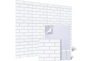 Yrendenge Pannelli acustici effetto mattone, 12 pezzi, pannelli acustici, autoadesivi, insonorizzanti, ad alta densità, isolamento acustico, pannello da parete, 30 x 30 x 1 cm