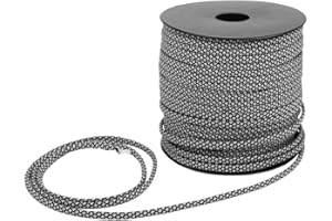 Nikou Paracord - 50M 4MM Dickes 7-Kern Paracord Rettungszelt Lanyard Campingseil für das Weben von Armbändern im Freien(Silber schwarz)