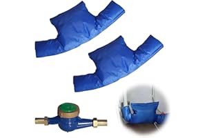 DAZZTIME Wasserzähler-Isolierabdeckung,2 Stück Isolierte Abdeckung für Wasserzähler 55x25cm,Wasseruhr Frostsicher Abdeckung,Beidseitig Wasserdicht,für den Außenbereich,Wasserhahn,Winterrohrschutz