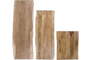 trelevo Waschtischplatte 120x60 cm, Akazienholz massiv 26mm, Tischplatte naturfarben, Baumkantenplatte als Waschtisch für Aufsatzwaschbecken