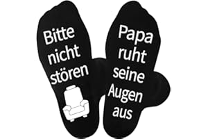QXRXN Papa Geschenk Geburtstag Vatertag, Lustige Socken mit Spruch Bitte nicht stören Papa ruht seine Augen aus Geschenke für Papa, Geburtstagsgeschenk Vatertagsgeschenk Weihnachtsgeschenke für Papa 43-46