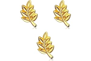 COOLMETALJACKET Pin's Acacia Franc-Maçonnerie Lot 3 pièces | Pins France Doré Branche d'Acacia | Bijou 12 mm Symbole Maçonnique