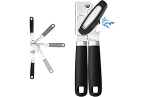 Navani Can Opener with Magnet - Efficient Can Openers That Work - Tin Openers for Arthritis Hands - Manual Tin Opener UK Heavy Duty - Smooth Edge, Arthritis-Friendly Options, Can-Opener Included