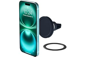 iOttie Velox MagSafe kompatybilny uchwyt na telefon samochodowy z otworem wentylacyjnym. Nieodwracalny magnetyczny uchwyt samochodowy do iPhone'a 12/13/14/15/16 i telefonów z systemem Android za