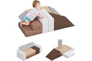 BanaSuper Schaumstoff Bausteine für Kinder, Großbausteine, EN71-zertifiziert Schaumstoff-Kletterblöcke, Kinder Montessori Spielzeug, Spielsofa, Waschbare Hülle für Indoor-Spaß, Baby Soft Playset