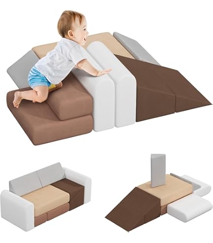 JM322 Kit De Jeu En Mousse Souple Grimpeur Intérieur - Structure Éducative Tout-Petits, Escalade & Éveil, 10 Ans De Garantie
