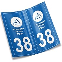 Lot De 4 Autocollants Plaque Immatriculation Région Camargue & F Europe - 45x100mm, Vinyle Haute Tenue - 6