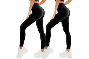 SINOPHANT 2 Pièces Leggings Sport pour Femmes Taille Haute, Legging Opaque pour Gym Sport Yoga