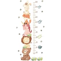Toise Murale Enfants Abitzon - Tableau De Croissance Bébé 20x205cm, Toile Durable, Marqueurs Lavables, Décoration Chambre (vert Avocat, Bleu)
