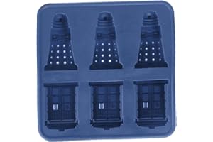 YYCFB sevenjuly Molde de silicona para cubitos de hielo con forma de cubo de galleta Doctor Who