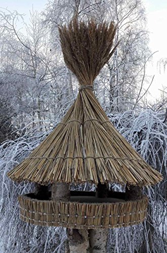 Vogelfutterhaus mit Reetdach, "Tippi - Haus mittel"
