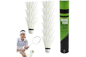 WJnflQN Volants pour Badminton Extérieur,Volants de Badminton en Plumes,Ensemble de boules de volants en plumes | Ensemble de balles de badminton très stables, pour les activités sportives d'intérieur
