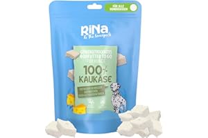 Cheese Dog Snacks 190g - 100% Natural Cheese, Freeze Dried - Protein & Calcium Rich, No Additives - Supports Bones, Teeth & Muscles - Crispy Dog Treats - by RiNa Treats