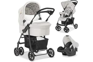 Hauck Passeggino 3in1 Shopper Trio Set - da 0 Mesi fino 25kg - Carrozzina per Neonati con Materasso - con Ovetto, Pieghevole, Compatto, Reclinabile - Portabibite incl. -Winnie Pooh