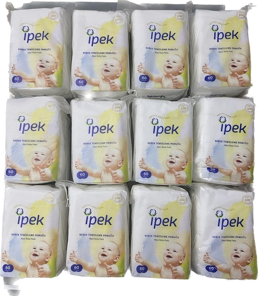 İpek Bebek Temizleme Pamuğu 720 Adet (12pk*60)