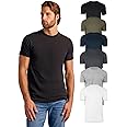 True Classic Mens T-Shirts - Short Sleeve Crew Neck Plain T Shirt for Men, Pack of 6, Variety, L