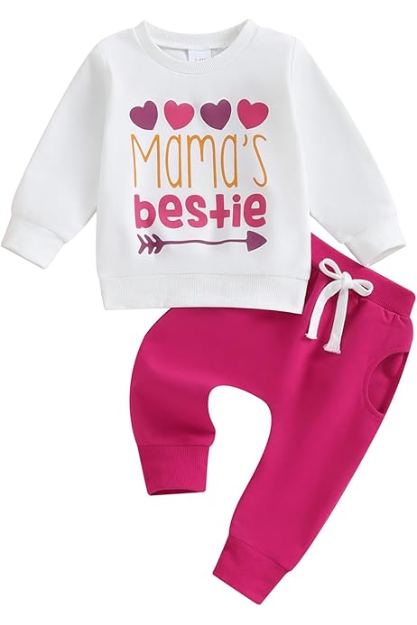 Tenue 2 Pièces Bébé Fille - Pyjama Floral Manches Longues + Pantalon évasé (taille élastique) - 12 Mois à 5 Ans