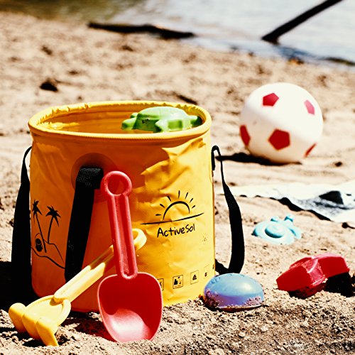 Active Sol Falteimer | Robust, faltbar, leicht, platzsparend für Urlaub, Garten, Outdoor, Angeln & Camping | Vielseitig - 6