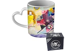My Custom Style Tazza CUORE manico bianco#arte-GialloRossoBlu Kandinsky#325ml