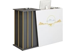 TAIFUAN Bancone Reception Centro Estetico, Banco Reception con Cassetti Bancone Negozio,Hotel, Piccolo Bar, Salone di Bellezza, Negozio di Abbigliamento Cassiere, Tavolo Reception pe(Size:120x40x90cm,Color:C)