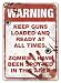 Produktbild Warning Zombie - Metal Wall Sign Plaque - Walking Dead Series Inspired Halloween by Cirrus
