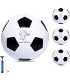 Ballon De Football Personnalisé - Photo Et Texte Imprimés - Cadeau Unique Pour Fils, Père, Fan De Foot - Cuir PU Durable