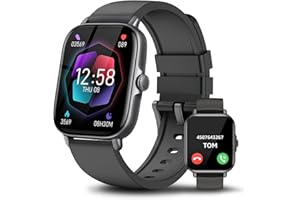 ASWEE Smartwatch, Orologio Smartwatch Uomo Donna da 1,85 Pollici Con Funzione Chiamata, Smart Watch Impermeabile e Monitoraggio Della Frequenza Cardiaca, Orologio Fitness, Monitor sonno, Android iOS