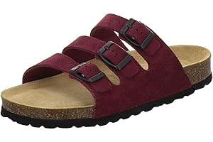 AFS-Schuhe 2133 sportliche Damen Pantoletten aus Leder, praktische Arbeitsschuhe, Bequeme Hausschuhe, Made in Germany