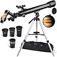 Telescopes for Adults Astronomy, 70mm Aperture 700mm AZ Mount Astronomical Professional Refracting HD Telescope for Telescope with Adjustable Tripod, Nylon Bag kit, Christmas Astronomy Gift