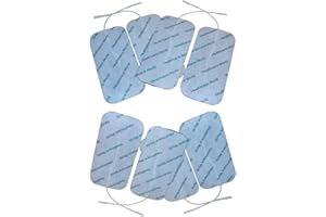 HEALTHCARE WORLD Grandes électrodes de maternité autocollantes 5 x 10 cm pour appareil d'électrothérapie TENS EMS 8 pièces Douleurs aux épaules, maux de dos, douleurs articulaires et musculaires