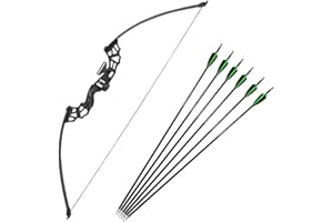 SHARROW Archery Straight Bow Takedown Recurve Bow and Arrows Set 30-50lbs for Youth Adult Beginners Training Shooting Right Hand
