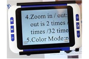 Pixier Lente di ingrandimento 32X Videoingranditore digitale portatile per ipovedenti da 3.5 pollici, ausilio visivo per lettura con diverse modalità colore/A