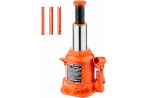 ‎VEVOR VEVOR Hydraulischer Wagenheber 20 t Stempelwagenheber Flaschenwagenheber mit 17-32 cm Hubbereich und 3-teiligem langem Griff, für Auto Pickup LKW Wohnmobil Autoreparatur Industrietechnik