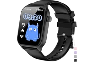 JUBUNRER Smartwatch Bambini Monitor Sonno Cardiofrequenzimetro Contapassi Calcolatrice Sveglia Pedometro Sport Impermeabile Orologio Bambina Bambino Fitness Adolescenti Regalo- 3+ Anni Ragazzi Ragazze